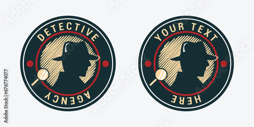 Detective agency circle logo design