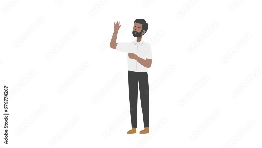 Man Waiving Hand Man Waiving Hand