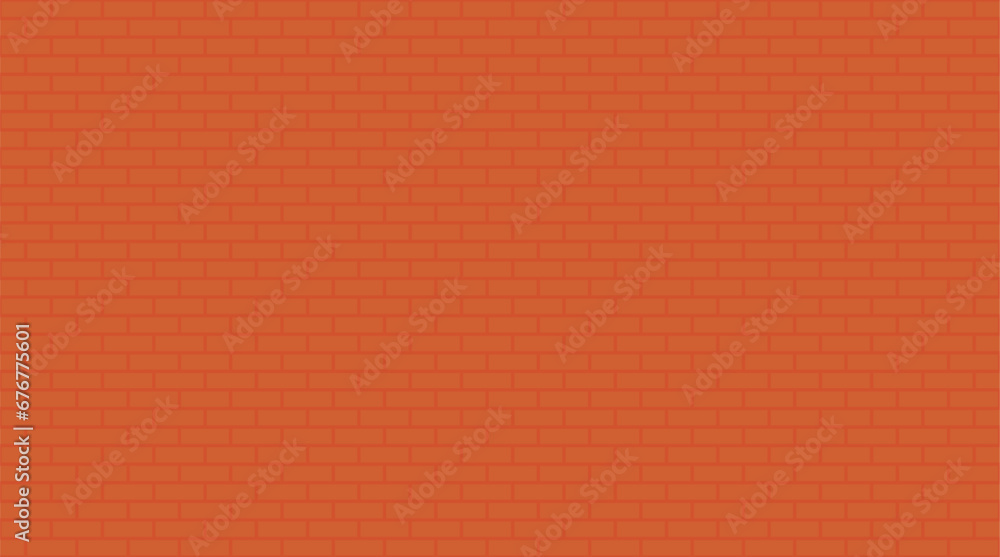 Fototapeta premium Brown brick wall background. Abstract geometric pattern