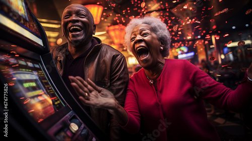 Candid photo of an elderly woman is very happy  he won a Prize in the lottery 