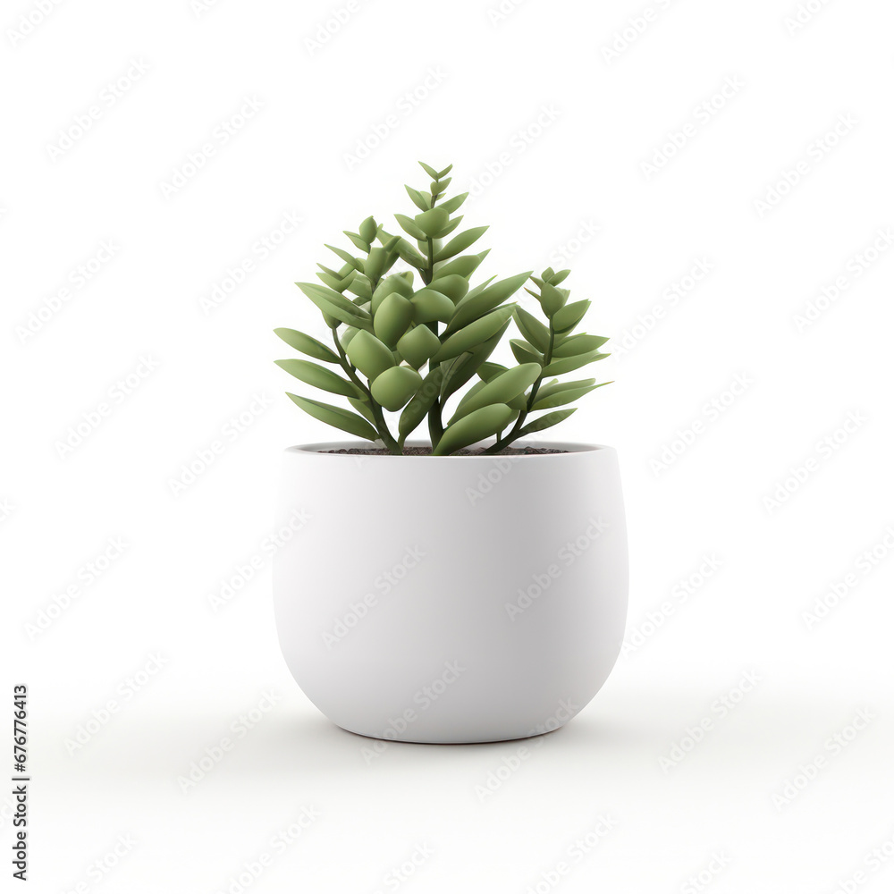 Minimal tree pot Isolated on White Background Minimal tree pot Isolated on White Background