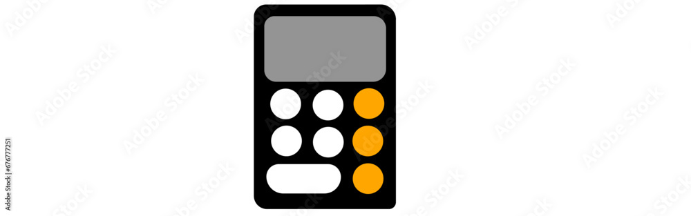 Calculator on white background. Vector illustration. Calculator on white background. Vector illustration.