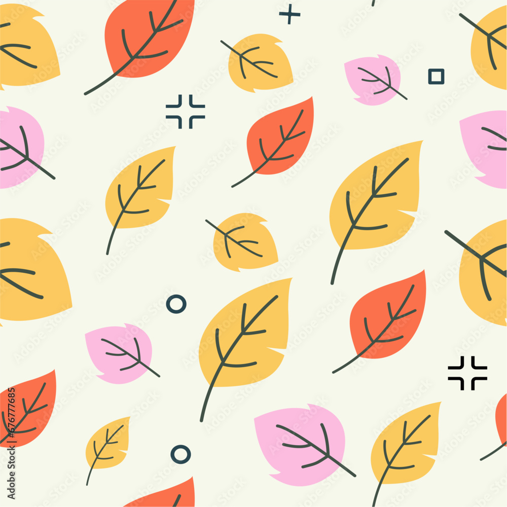 Obraz premium Leaves Texture Pattern Seamless Background 