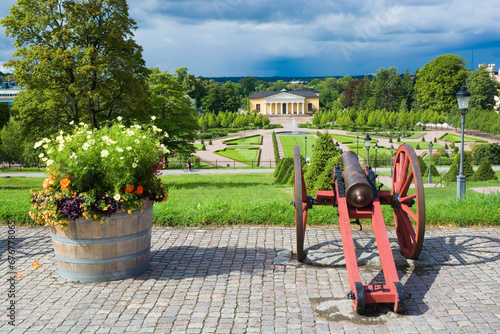 View of the Botanical Garden from Uppsala Castle, Uppsala, Sweden