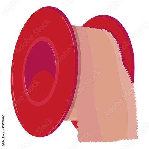 surgical red tape vector illustration