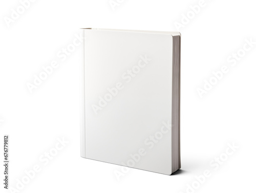 blank book cover mock-up isolated