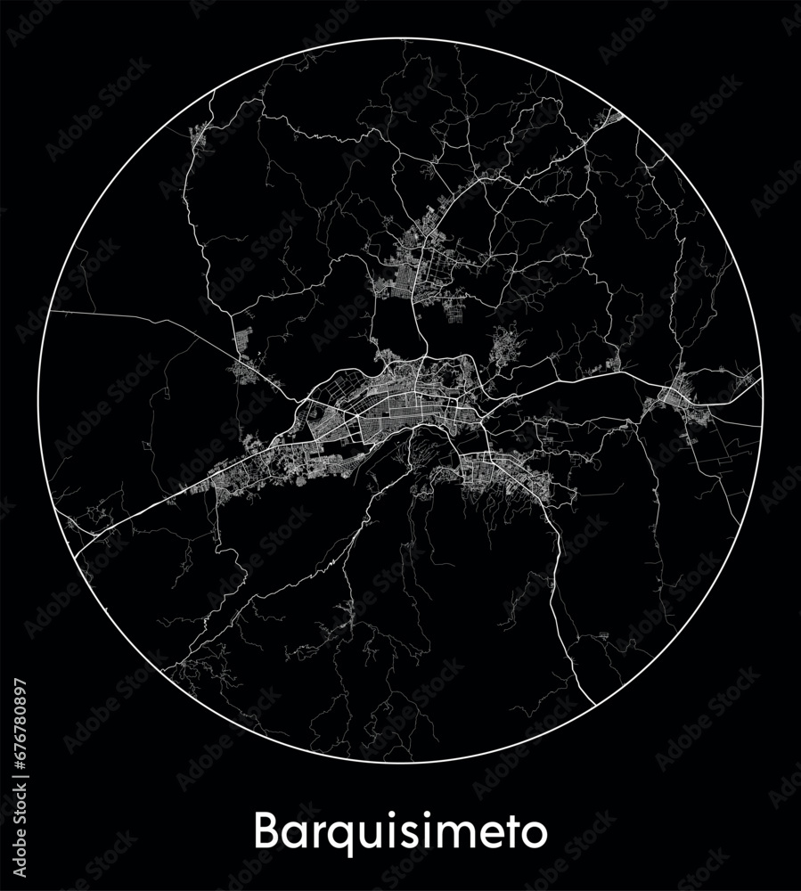 City Map Barquisimeto Venezuela South America vector illustration