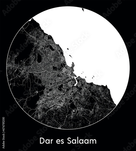 City Map Dar es Salaam Tanzania Africa vector illustration