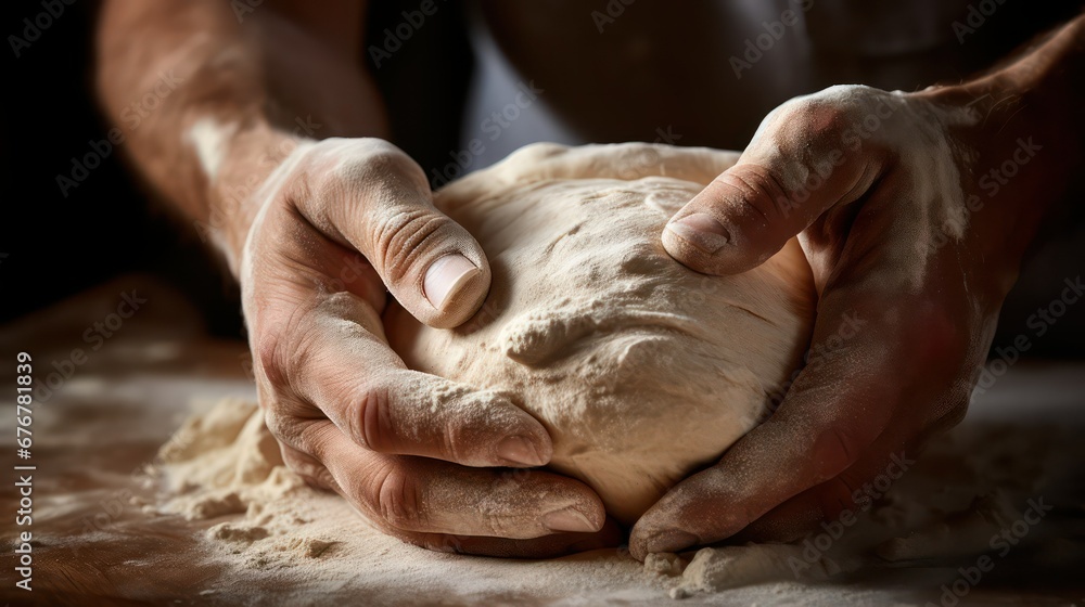 hand making a dough
