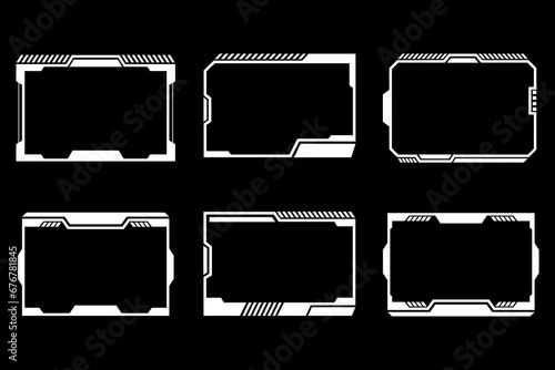 Set of Geometric Futursitic Cyberpunk Twich Streaming Overlay