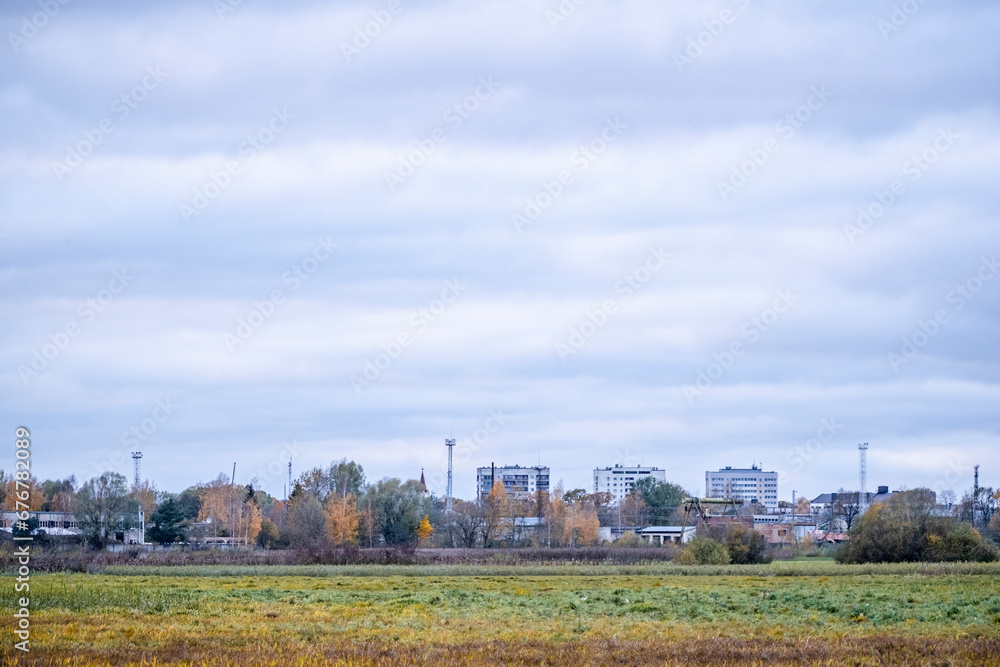 landscape of Jelgava town, Latvia