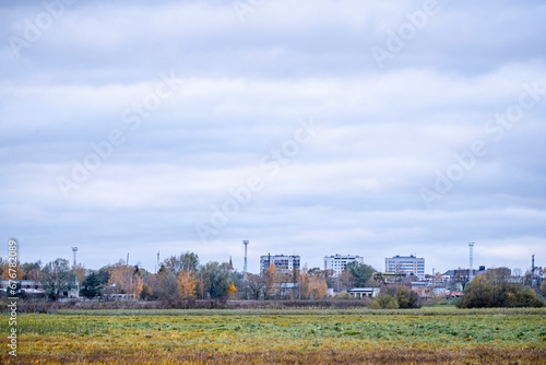 landscape of Jelgava town, Latvia photo