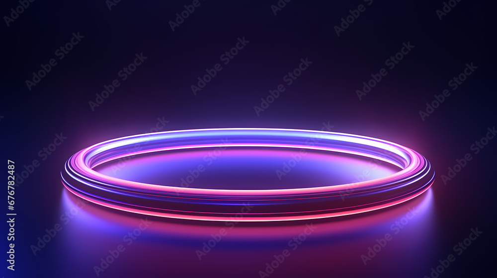 3D render, abstract geometric background of neon linear ring glowing in the dark, minimalist futuristic wallpaper 3D render, abstract geometric background of neon linear ring glowing in the dark, minimalist futuristic wallpaper