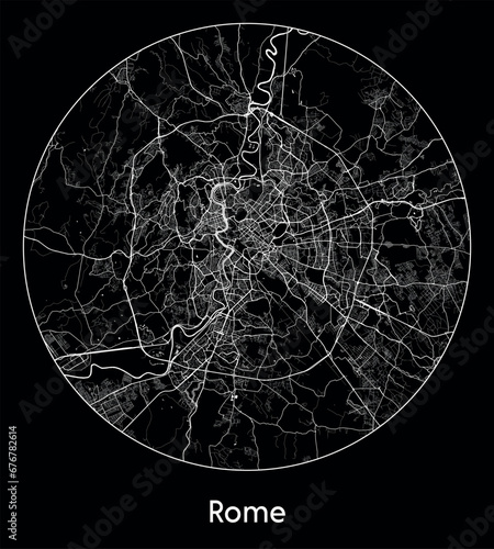 City Map Rome Italy Europe vector illustration