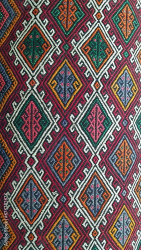 Anatolian hand knitting. Region Anatolia pillow pattern, rug pattern