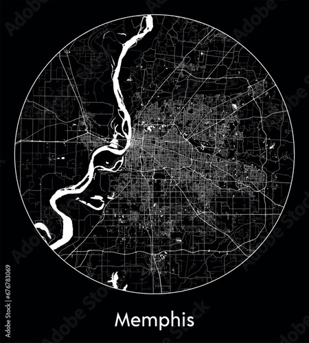 City Map Memphis United States North America vector illustration