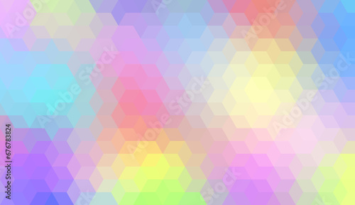 Wallpaper Mural Abstract rainbow gradient color low poly, polygonal triangle mosaic background, vector illustration Torontodigital.ca