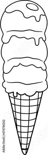 ice cream scoops outline