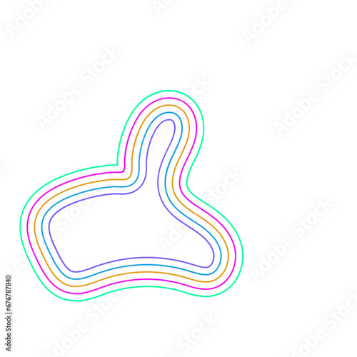 Wave Line Abstract Tech line shape