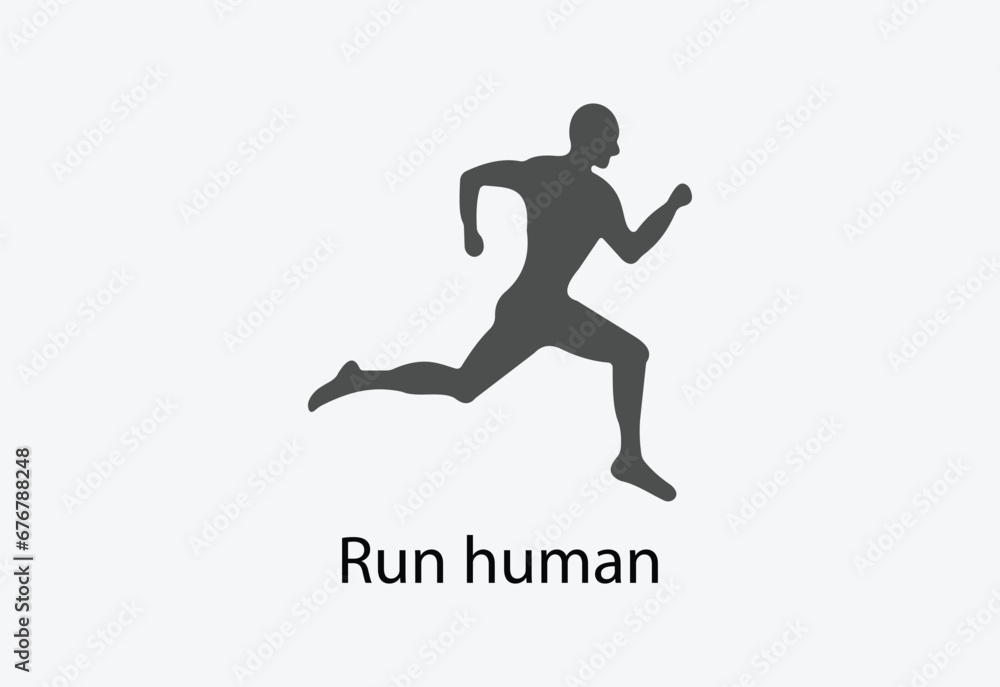 Running Man silhouette Logo Designs, Marathon logo template