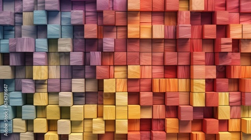 Abstract geometric rainbow colors Ai generative
