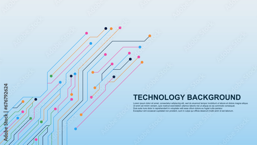 Futuristic circuit board for digital connection, big data visualization technology concept background. Futuristic circuit board for digital connection, big data visualization technology concept background.
