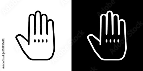 Hand gesture icon. Black icon. Hand icon. Gesture icon.