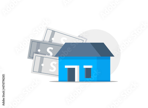 Mortgage down payment concept,real estate investment. House cost, home budget and expenses