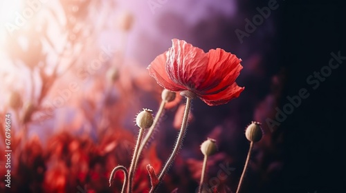 Close up image of opium pop photo