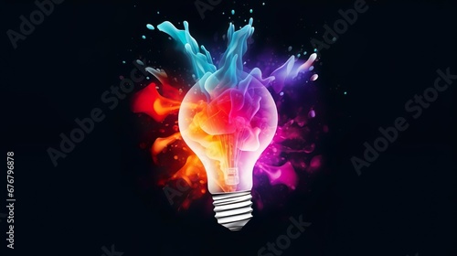 Creative light bulb explo