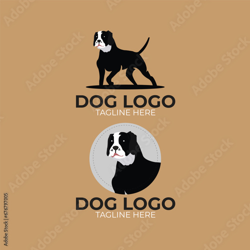 dog logo art logo dog template
