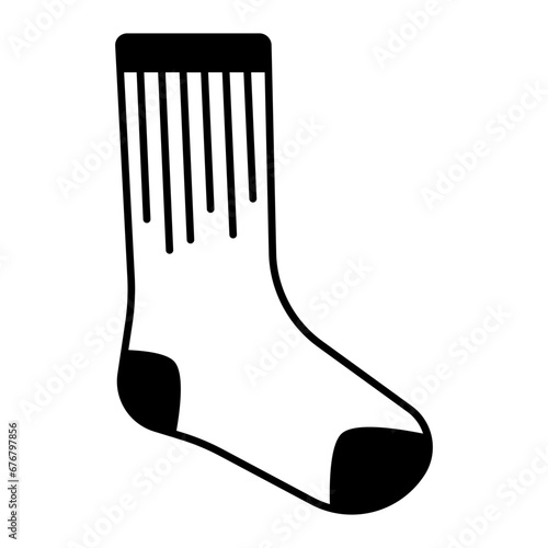 Synthetic blended Socks Concept,  hybrid fabric or wool sox vector icon design, Winter Game Element symbol, Snowboard Equipment Sign, competitive sports activity stock illustration