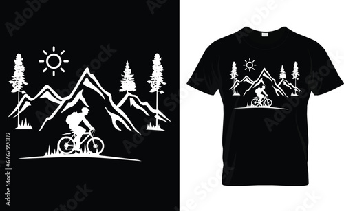 Cycling t-shirt design.Colorful and fashionable t-shirt design for men and women.