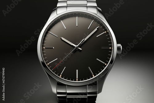 AI generated illustration of an elegant minimalistic wristwatch