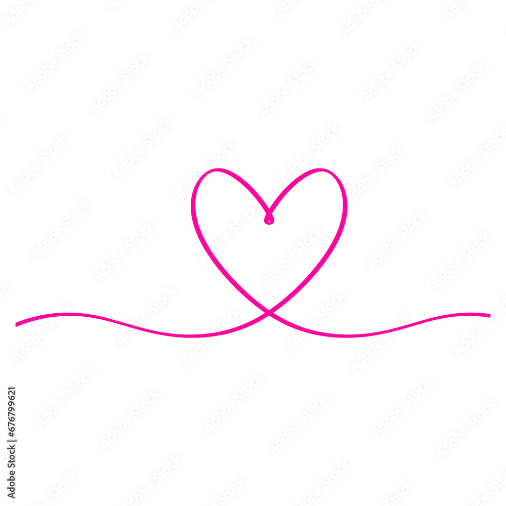 heart shaped continuous line