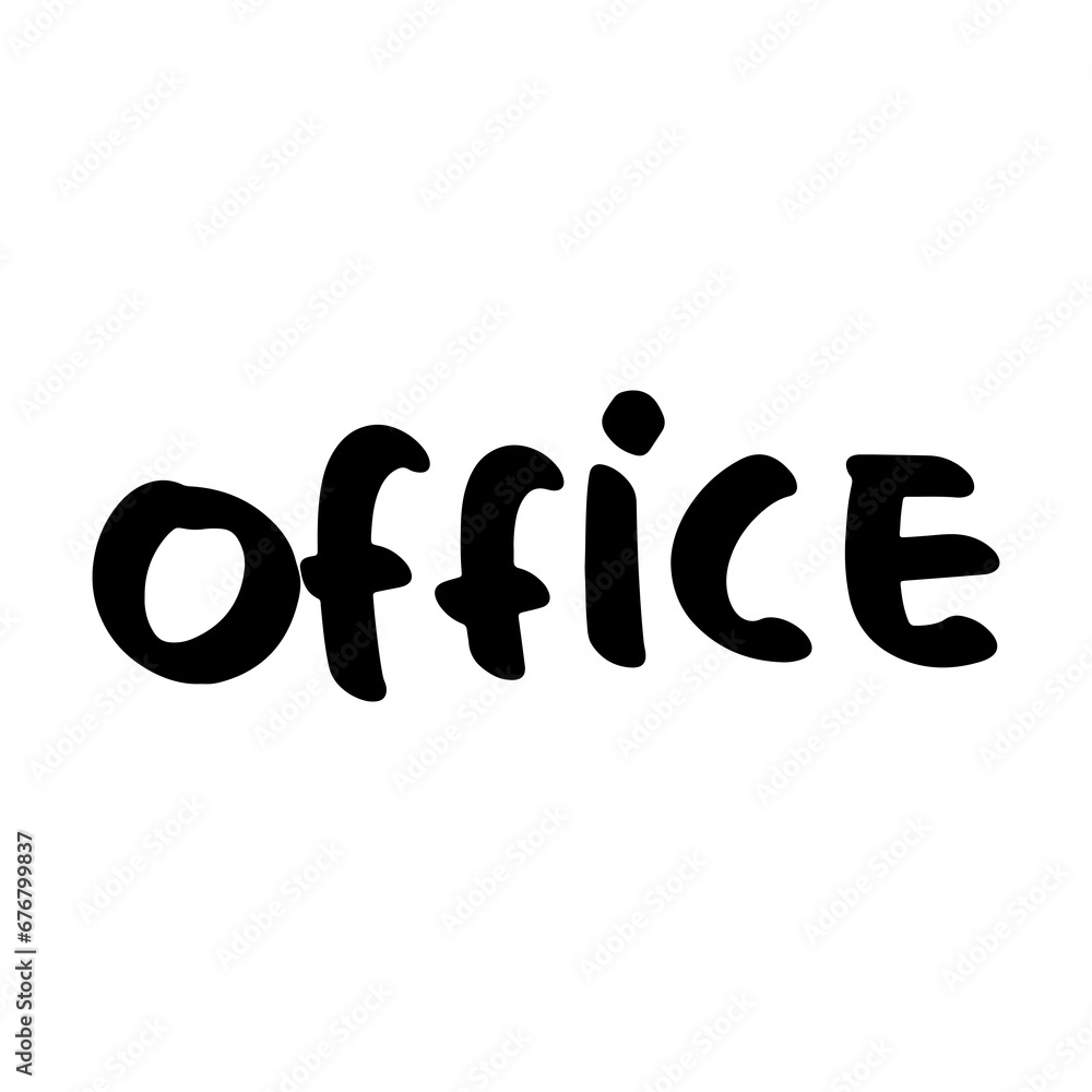 Office hand lettering text Office hand lettering text