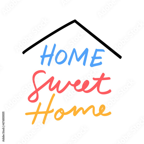Home sweet home text element