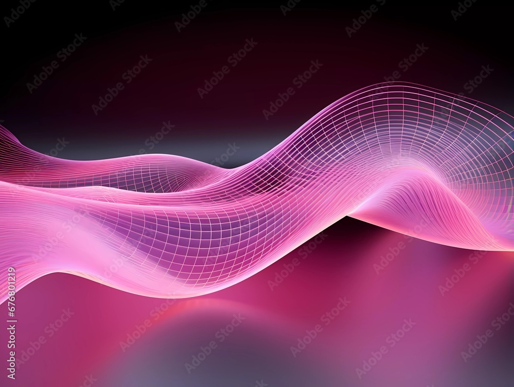 Pink Wave of dots and weave lines. Abstract background. Network connection structure. Pink Wave of dots and weave lines. Abstract background. Network connection structure.