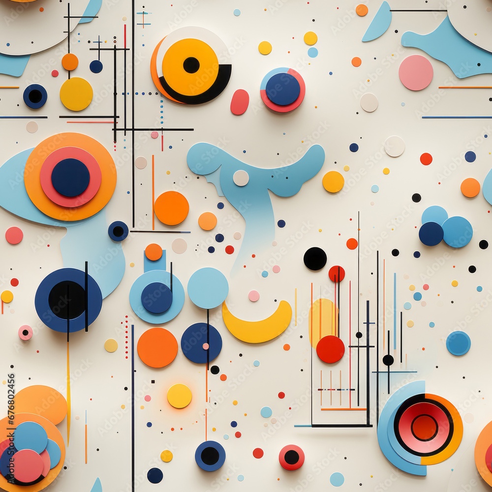 Play of shapes and colors: abstraction in the style of modern Play of shapes and colors: abstraction in the style of modern
