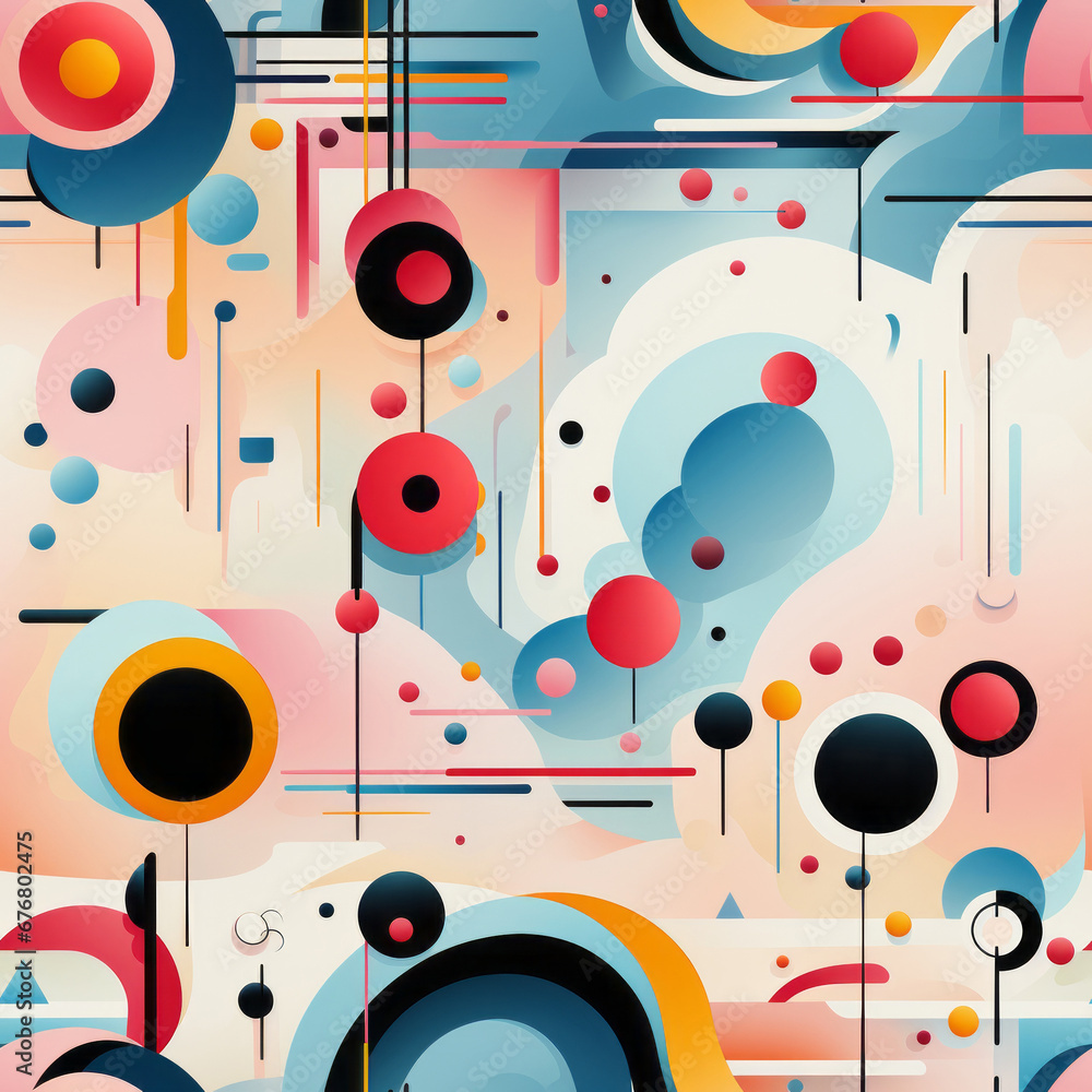 Bright shapes and colors: abstraction in the style of modern