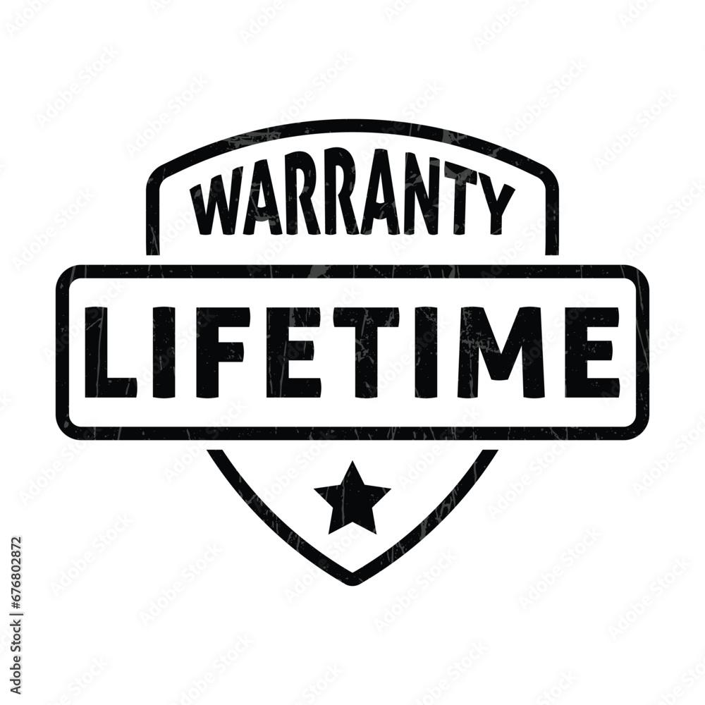 Lifetime Warranty Badge, Lifetime Warranty Label, Life time Warranty