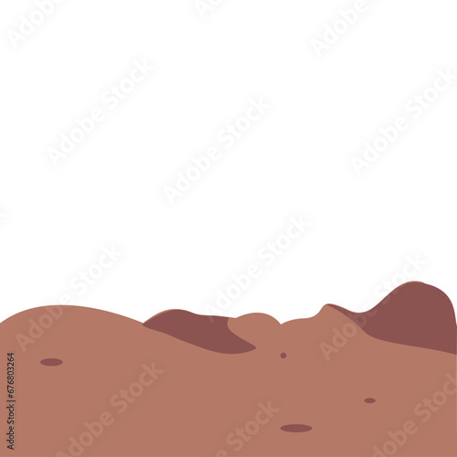 Desert of sand view 