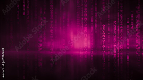 Purple futuristic technology background with binary code