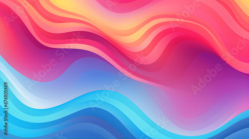 abstract background with blue and pink waves  © Sergyi