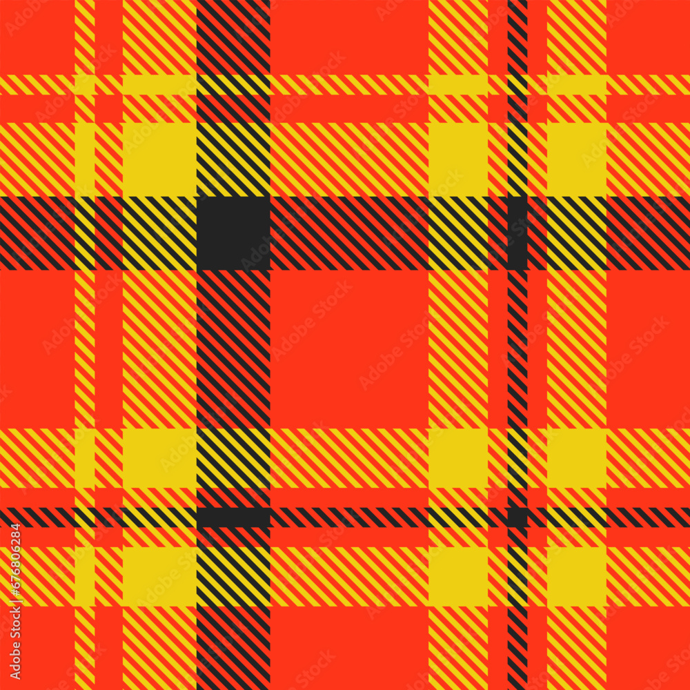Orange Black Yellow Tartan Plaid Pattern Seamless. Checkered fabric texture for flannel shirt, skirt, blanket
Orange Black Yellow Tartan Plaid Pattern Seamless. Checkered fabric texture for flannel shirt, skirt, blanket