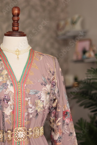 Traditional Moroccan Kaftan, handmade, traditional embroidery

