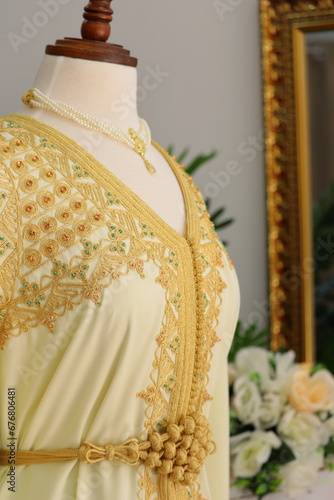 Traditional Moroccan Kaftan, handmade, traditional embroidery
