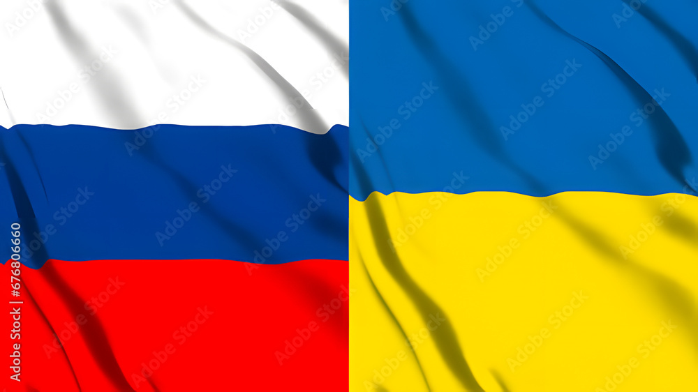ロシアとウクライナの国旗