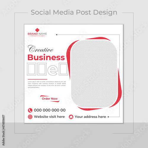 Corporate Social Media Post design template 