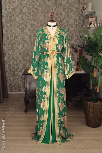 Traditional Moroccan Kaftan, handmade, traditional embroidery